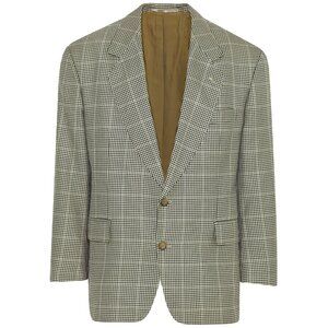 Daniel Hechter (West Germany) 80s, Cashmere-Silk, Windowpane Overcheck